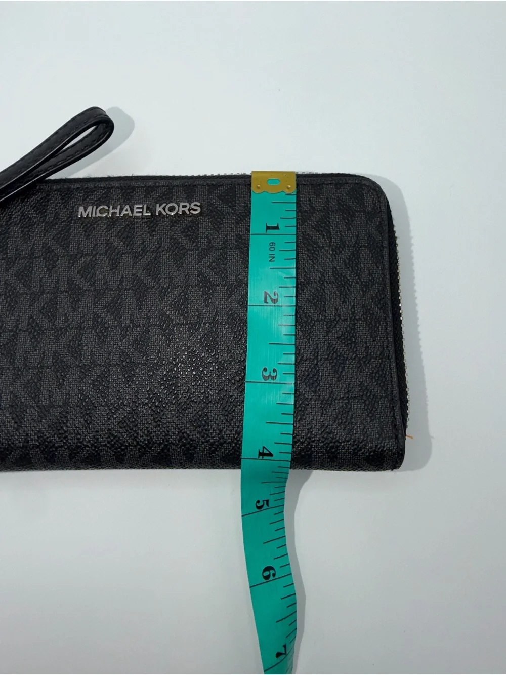 Michael Kors Black Logo Zip-Around Wristlet Wallet